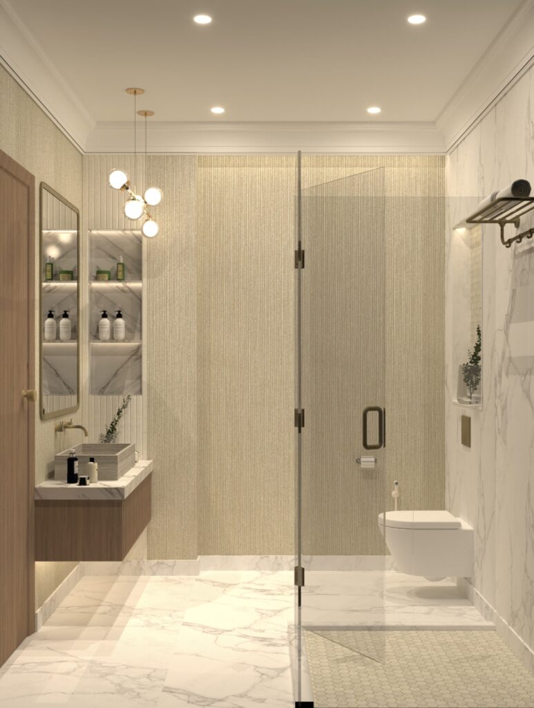 Serene bathroom by Do Up Interiors